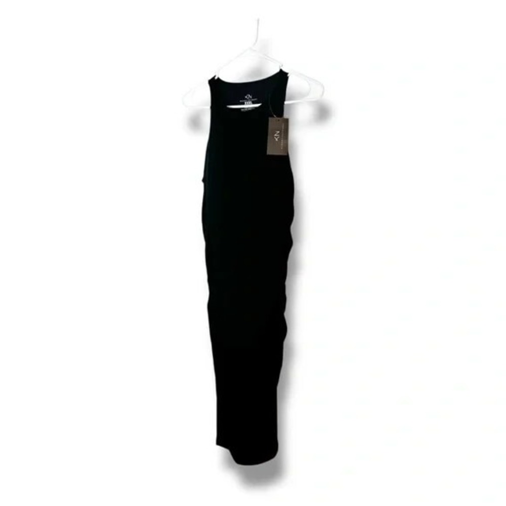 Klassy Network Black Shimmery Side Ruched Bodycon Dress XXXL New